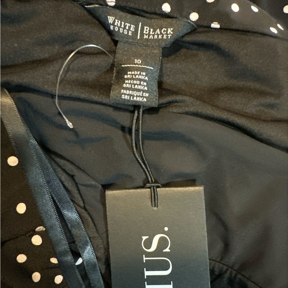 White House Black Market Black and White Polka Dot Genius Convertible Dress - Picture 2 of 12